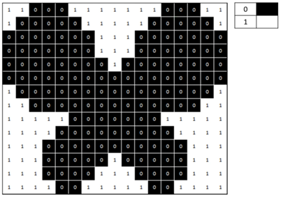 Image with only black and white pixels.