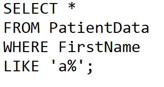 Like query code in SQL