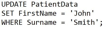 Update query code in SQL